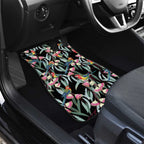 Eastern Rosella Australia Car Mats Eucalyptus Blossom Seamless Style - Aussie Hoodie