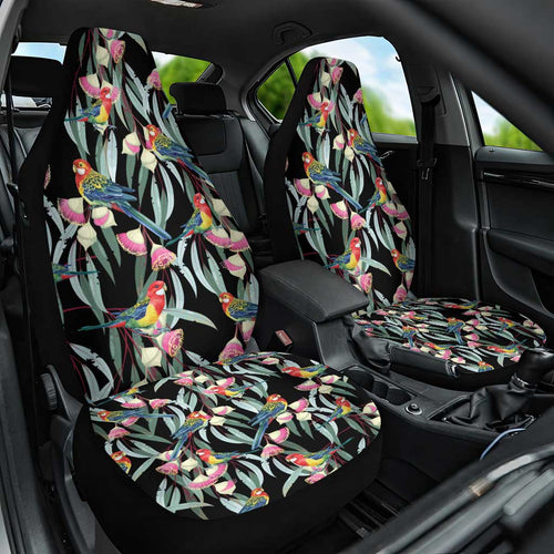 Eastern Rosella Australia Car Seat Cover Eucalyptus Blossom Seamless Style - Aussie Hoodie