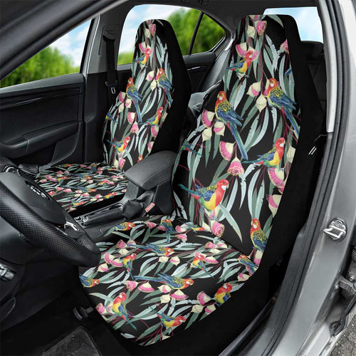Eastern Rosella Australia Car Seat Cover Eucalyptus Blossom Seamless Style - Aussie Hoodie