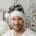Eastern Rosella Australia Christmas Santa Hat Eucalyptus Blossom Seamless Style - Aussie Hoodie