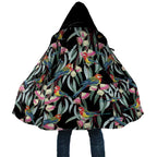 Eastern Rosella Australia Cloak Eucalyptus Blossom Seamless Style - Aussie Hoodie