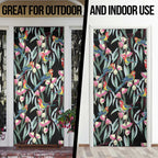 Eastern Rosella Australia Door Cover Eucalyptus Blossom Seamless Style - Aussie Hoodie