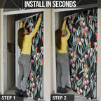 Eastern Rosella Australia Door Cover Eucalyptus Blossom Seamless Style - Aussie Hoodie