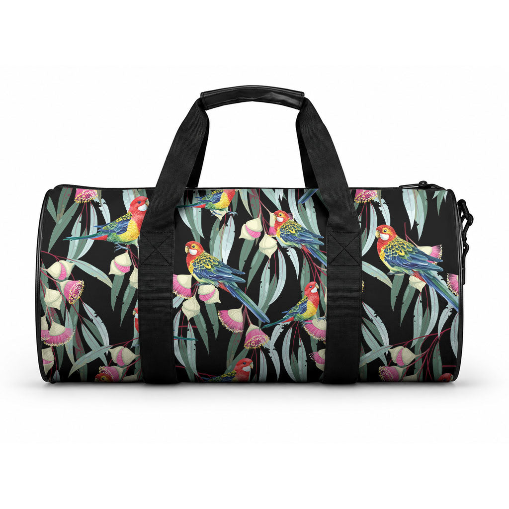 Eastern Rosella Australia Duffle Bag Eucalyptus Blossom Seamless Style