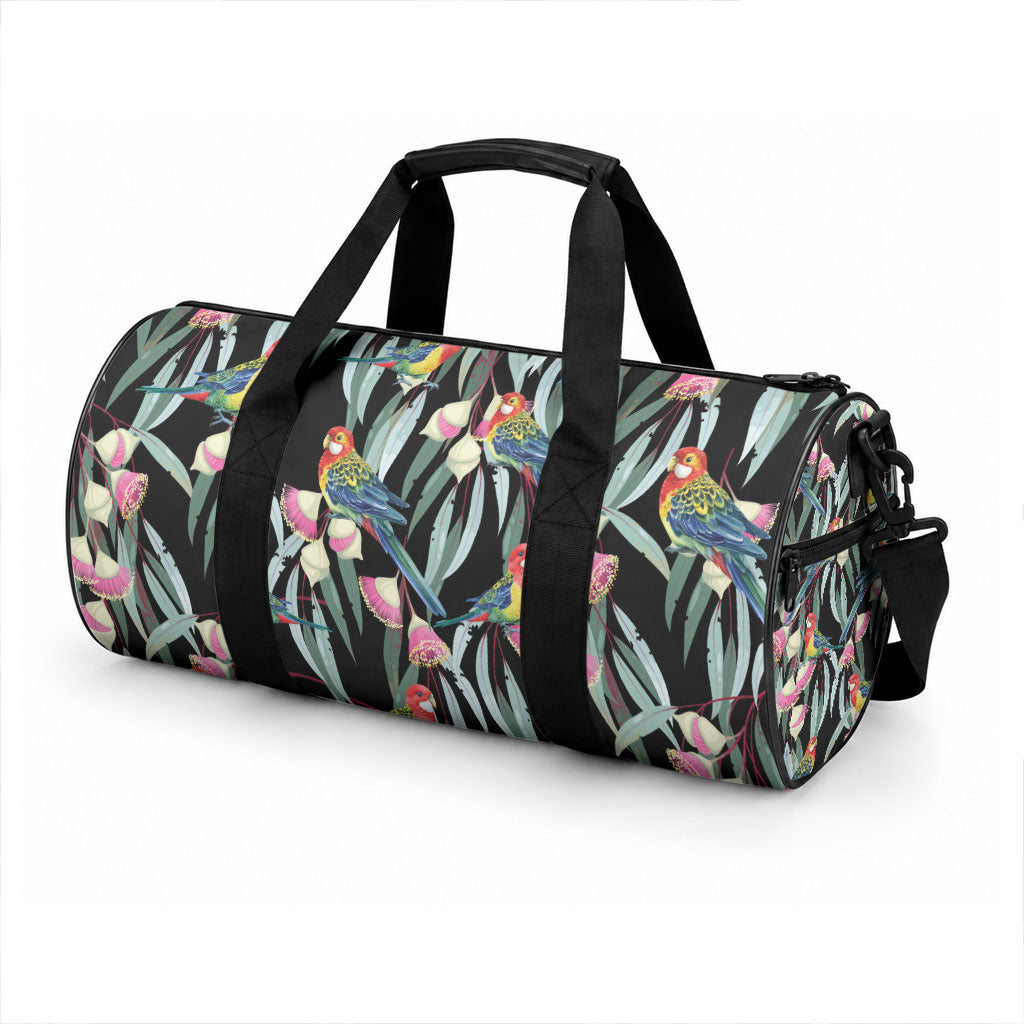 Eastern Rosella Australia Duffle Bag Eucalyptus Blossom Seamless Style