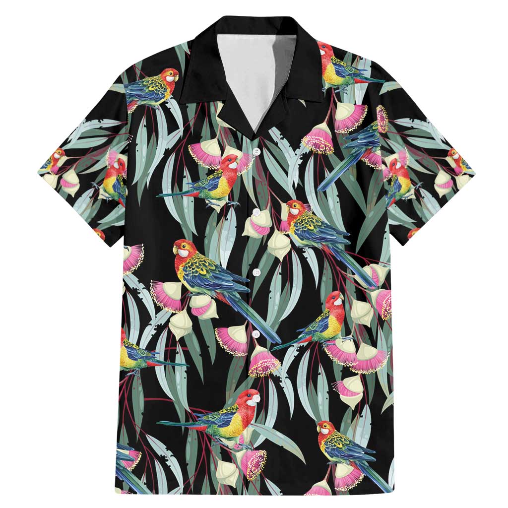 Eastern Rosella Australia Family Matching Mermaid Dress and Hawaiian Shirt Eucalyptus Blossom Seamless Style - Aussie Hoodie