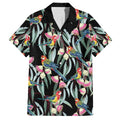 Eastern Rosella Australia Family Matching Off The Shoulder Long Sleeve Dress and Hawaiian Shirt Eucalyptus Blossom Seamless Style - Aussie Hoodie