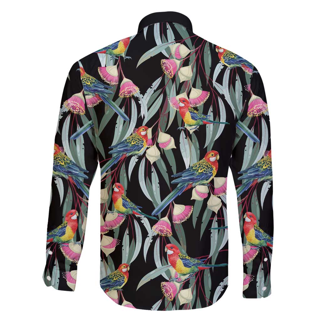 Eastern Rosella Australia Family Matching Off Shoulder Maxi Dress and Hawaiian Shirt Eucalyptus Blossom Seamless Style - Aussie Hoodie