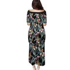 Eastern Rosella Australia Family Matching Puletasi and Hawaiian Shirt Eucalyptus Blossom Seamless Style - Aussie Hoodie