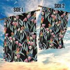 Eastern Rosella Australia Garden Flag Eucalyptus Blossom Seamless Style - Aussie Hoodie