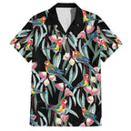 Eastern Rosella Australia Hawaiian Shirt Eucalyptus Blossom Seamless Style - Aussie Hoodie