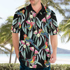 Eastern Rosella Australia Hawaiian Shirt Eucalyptus Blossom Seamless Style - Aussie Hoodie