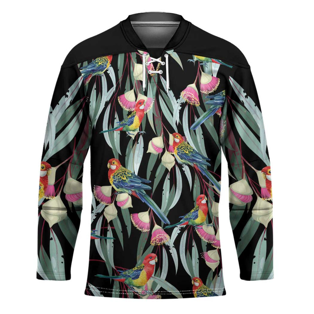 Eastern Rosella Australia Hockey Jersey Eucalyptus Blossom Seamless Style - Aussie Hoodie
