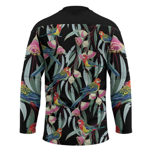 Eastern Rosella Australia Hockey Jersey Eucalyptus Blossom Seamless Style - Aussie Hoodie