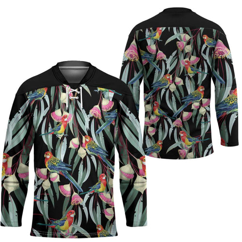 Eastern Rosella Australia Hockey Jersey Eucalyptus Blossom Seamless Style - Aussie Hoodie