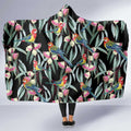 Eastern Rosella Australia Hooded Blanket Eucalyptus Blossom Seamless Style - Aussie Hoodie