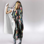 Eastern Rosella Australia Hooded Blanket Eucalyptus Blossom Seamless Style - Aussie Hoodie