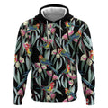 Eastern Rosella Australia Hoodie Eucalyptus Blossom Seamless Style - Aussie Hoodie