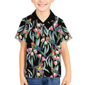 Eastern Rosella Australia Kid Hawaiian Shirt Eucalyptus Blossom Seamless Style - Aussie Hoodie