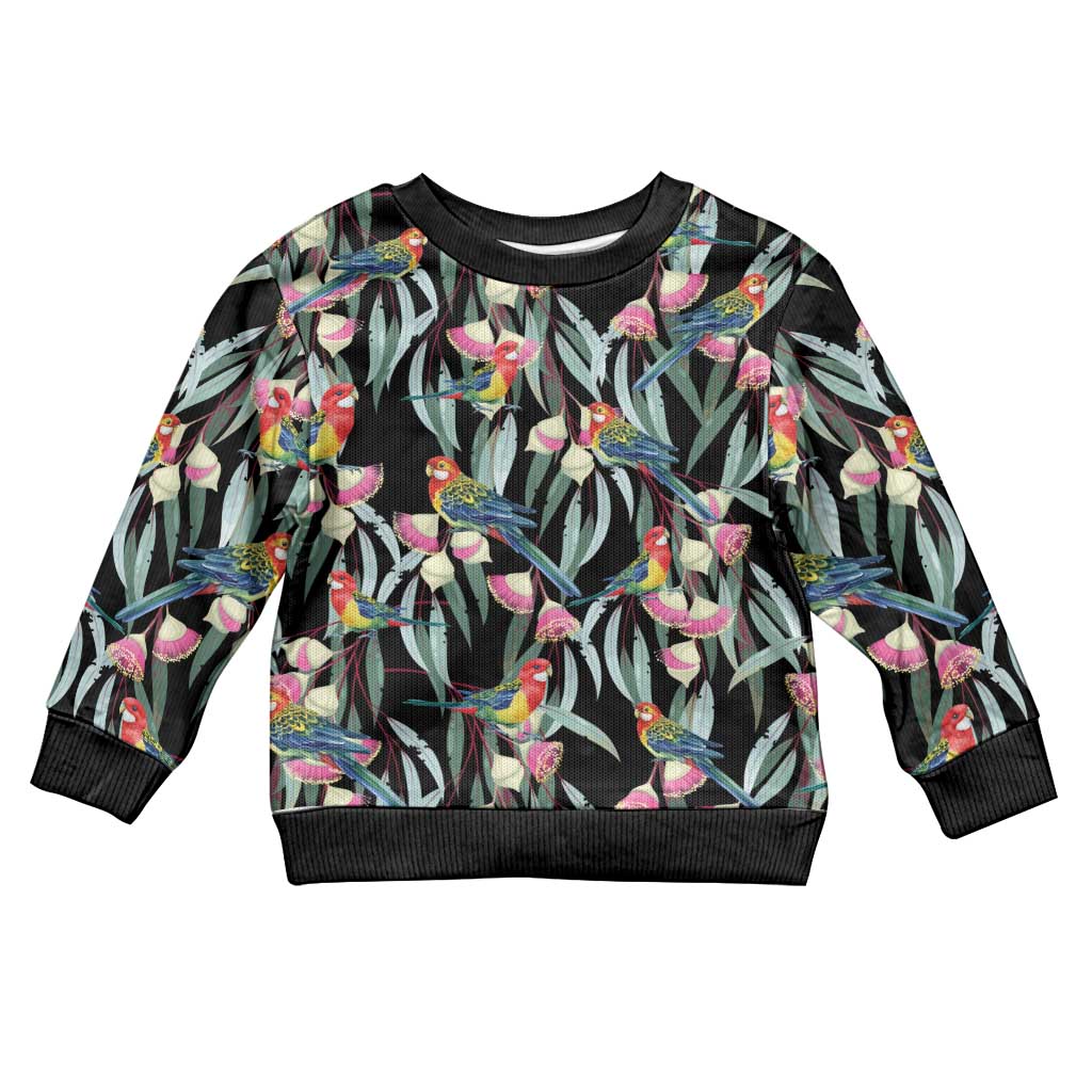 Eastern Rosella Australia Kid Ugly Christmas Sweater Eucalyptus Blossom Seamless Style - Aussie Hoodie