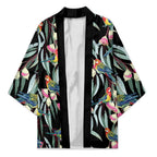 Eastern Rosella Australia Kimono Eucalyptus Blossom Seamless Style - Aussie Hoodie