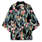 Eastern Rosella Australia Kimono Eucalyptus Blossom Seamless Style - Aussie Hoodie