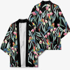 Eastern Rosella Australia Kimono Eucalyptus Blossom Seamless Style - Aussie Hoodie