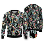 Eastern Rosella Australia Ugly Christmas Sweater Eucalyptus Blossom Seamless Style - Aussie Hoodie