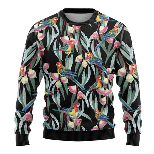 Eastern Rosella Australia Ugly Christmas Sweater Eucalyptus Blossom Seamless Style - Aussie Hoodie