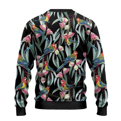 Eastern Rosella Australia Ugly Christmas Sweater Eucalyptus Blossom Seamless Style - Aussie Hoodie