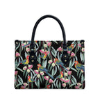 Eastern Rosella Australia Leather Bag Eucalyptus Blossom Seamless Style - Aussie Hoodie
