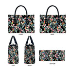 Eastern Rosella Australia Leather Bag Eucalyptus Blossom Seamless Style - Aussie Hoodie