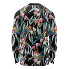 Eastern Rosella Australia Long Sleeve Shirt Eucalyptus Blossom Seamless Style - Aussie Hoodie