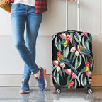 Eastern Rosella Australia Luggage Cover Eucalyptus Blossom Seamless Style - Aussie Hoodie