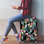 Eastern Rosella Australia Luggage Cover Eucalyptus Blossom Seamless Style - Aussie Hoodie