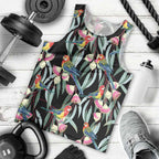 Eastern Rosella Australia Men Tank Top Eucalyptus Blossom Seamless Style - Aussie Hoodie
