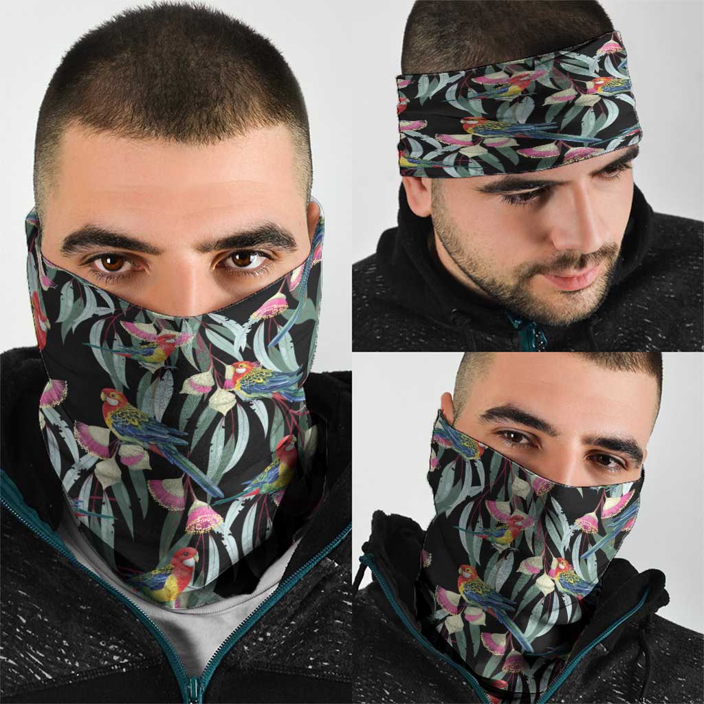 Eastern Rosella Australia Neck Gaiter Eucalyptus Blossom Seamless Style - Aussie Hoodie