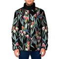 Eastern Rosella Australia Padded Jacket Eucalyptus Blossom Seamless Style - Aussie Hoodie