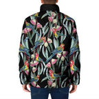 Eastern Rosella Australia Padded Jacket Eucalyptus Blossom Seamless Style - Aussie Hoodie