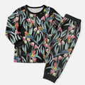 Eastern Rosella Australia Christmas Pajama Set Eucalyptus Blossom Seamless Style - Aussie Hoodie
