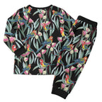 Eastern Rosella Australia Christmas Pajama Set Eucalyptus Blossom Seamless Style - Aussie Hoodie