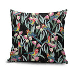 Eastern Rosella Australia Pillow Cover Eucalyptus Blossom Seamless Style - Aussie Hoodie