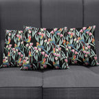 Eastern Rosella Australia Pillow Cover Eucalyptus Blossom Seamless Style - Aussie Hoodie