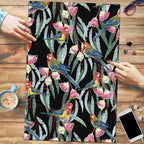 Eastern Rosella Australia Puzzle Eucalyptus Blossom Seamless Style - Aussie Hoodie