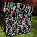 Eastern Rosella Australia Quilt Eucalyptus Blossom Seamless Style - Aussie Hoodie