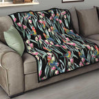 Eastern Rosella Australia Quilt Eucalyptus Blossom Seamless Style - Aussie Hoodie