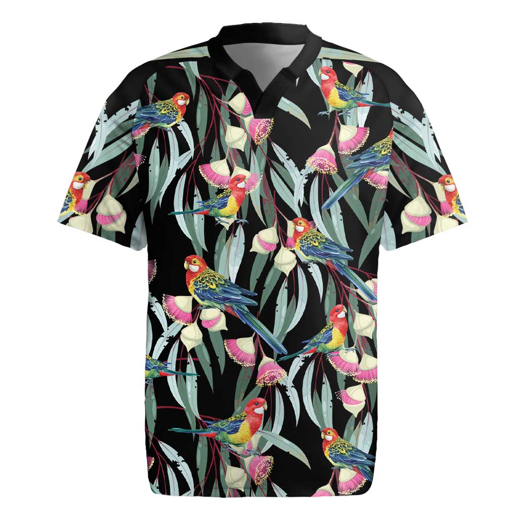 Eastern Rosella Australia Rugby Jersey Eucalyptus Blossom Seamless Style - Aussie Hoodie