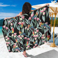 Eastern Rosella Australia Sarong Eucalyptus Blossom Seamless Style - Aussie Hoodie