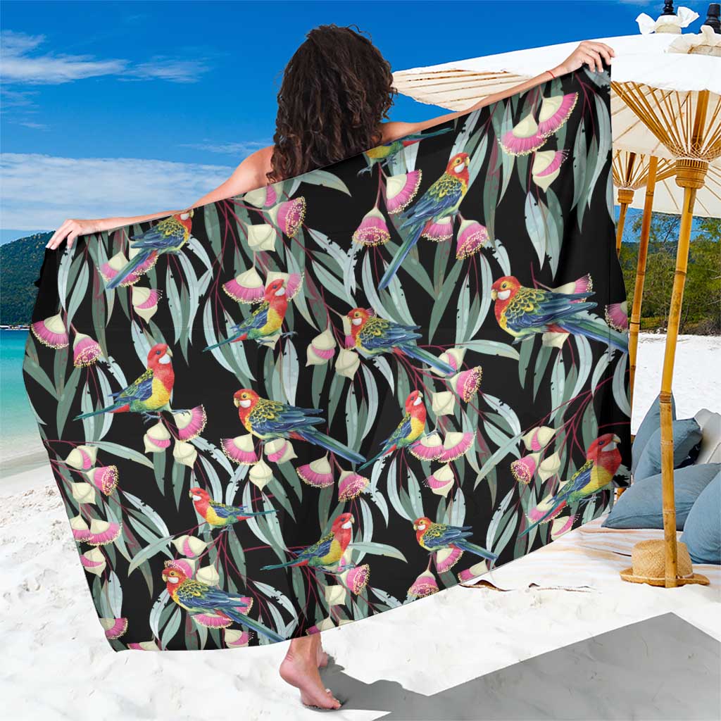 Eastern Rosella Australia Sarong Eucalyptus Blossom Seamless Style - Aussie Hoodie