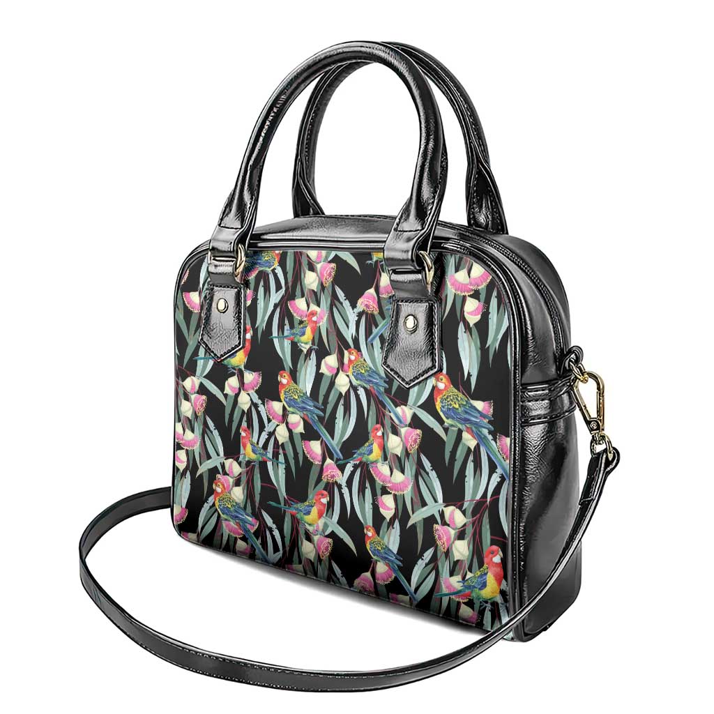 Eastern Rosella Australia Shoulder Handbag Eucalyptus Blossom Seamless Style - Aussie Hoodie